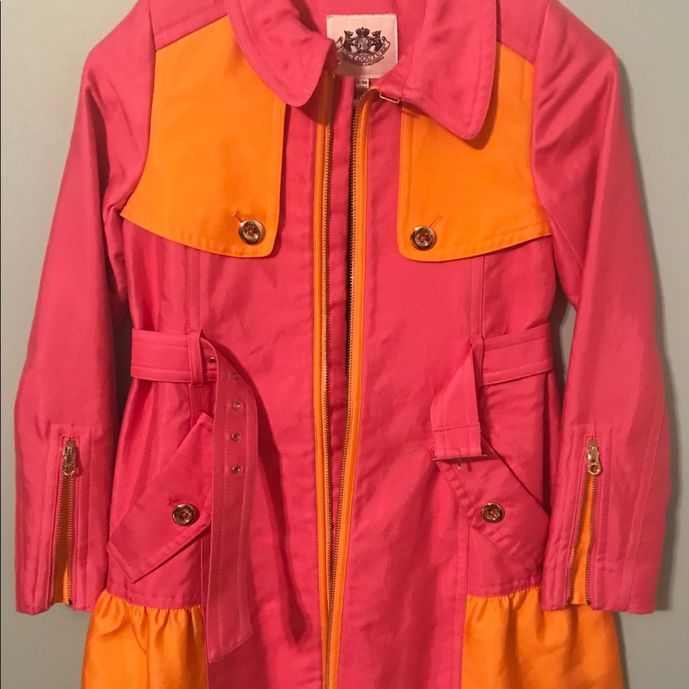 Girls Juicy Couture Ruffle Trench Coat 8 10